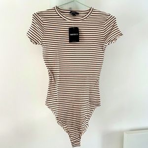 NWT - cute & flattering striped bodysuit
